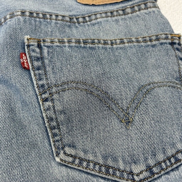 Levis 550 Jeans Mens 36x32 Relaxed Fit Western Cowboy Blue Denim Distressed - Picture 13 of 16